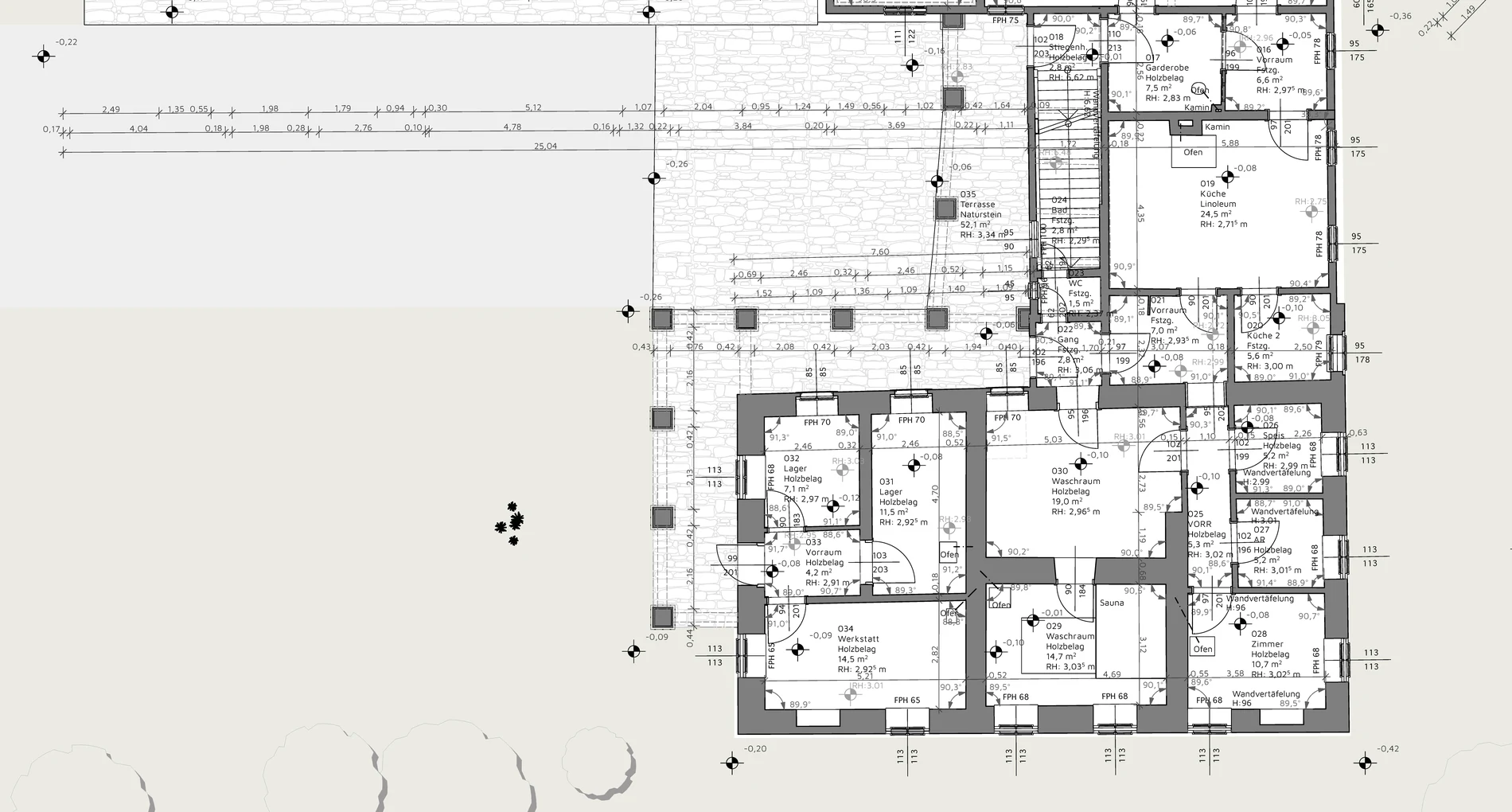 Grundriss aus dem Bestandsplan